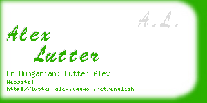 alex lutter business card